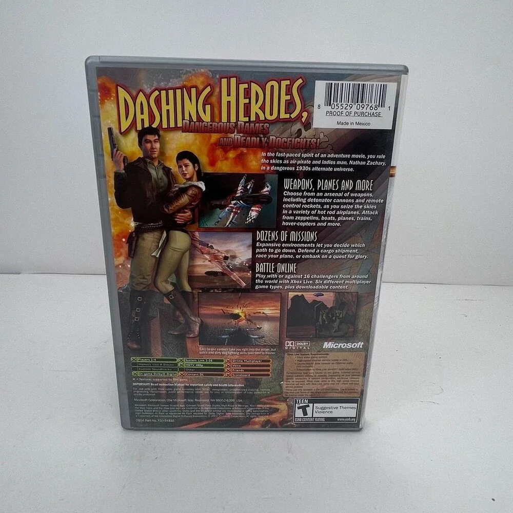 Crimson Skies: High Road to Revenge (Microsoft Xbox, 2003) Complete W/ Manual